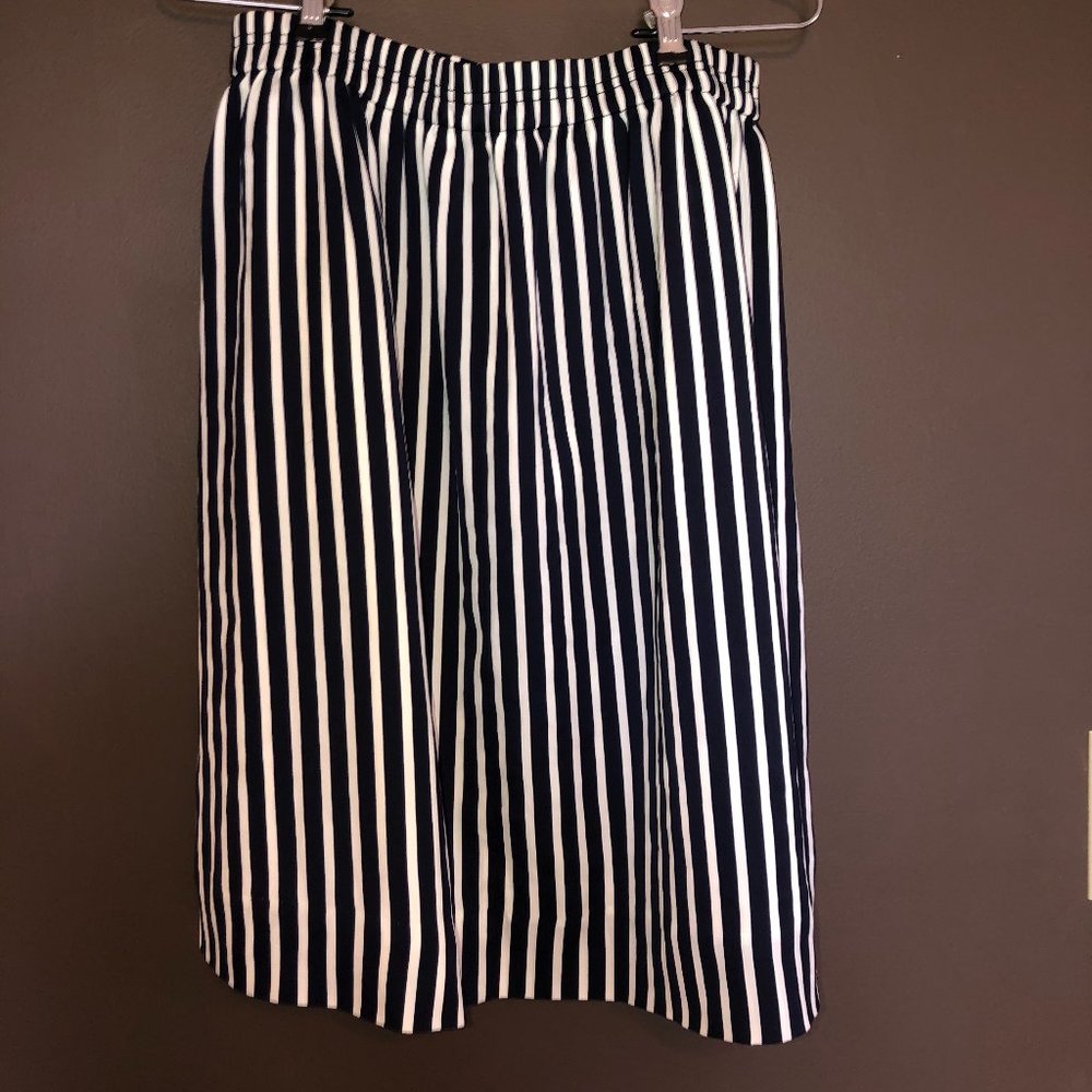 J. Crew Vertical Striped Midi Skirt Size - Picture 3 of 4